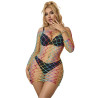 Subblime - 952426 Robe Résille Manches Longues Arc-En-Ciel Taille Unique